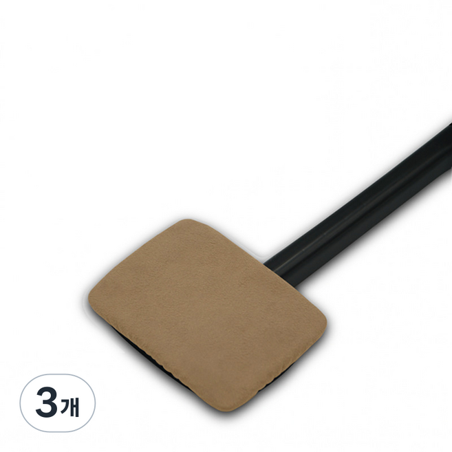 솔바람집 자동차 앞유리 닦이 스웨이드 유리 브러시, 3개, 갈색