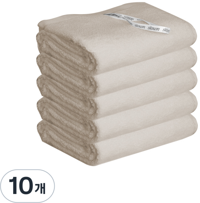 슬로운 slown 국내유일 먼지없는 향균 콩수건 150g, 10개, 아이보리, 150g