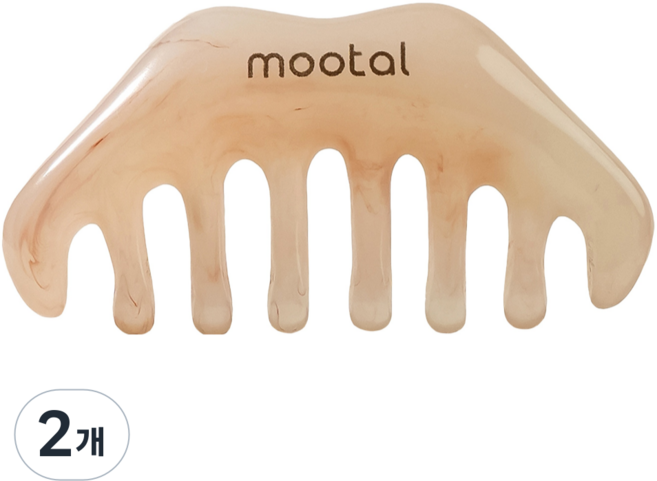 무탈 두피 괄사 마사지 마사지기 빗, 2개, 크림