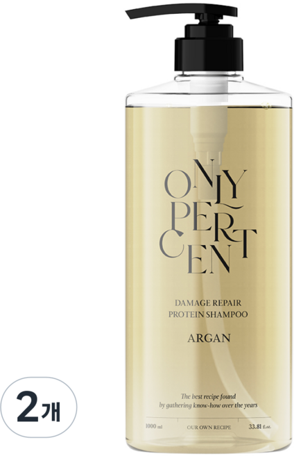 온리퍼센트 아르간 42 극손상 단백질 샴푸, 2개