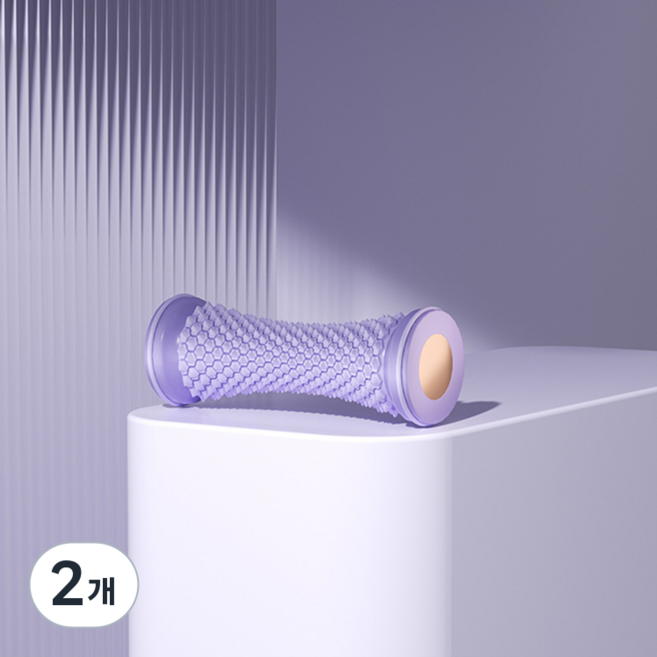 날개88 발 마사지 롤러 발바닥 지압기, 퍼플, 2개