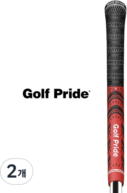 골프프라이드 MCC 멀티컴파운드 반실 골프그립, 2개, 레드