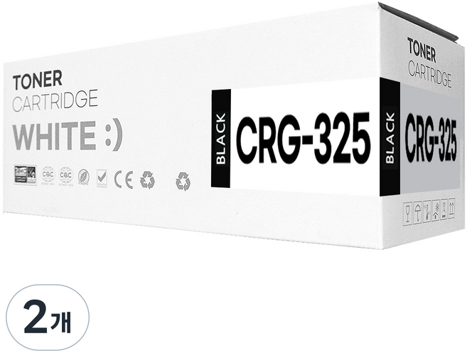 CRG-325 재생 호환 토너, 2개, 흑백