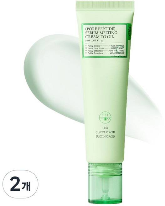 5위 - 풀리 포어 펩타이드 피지 멜팅 크림 투 오일, 2개, 50ml