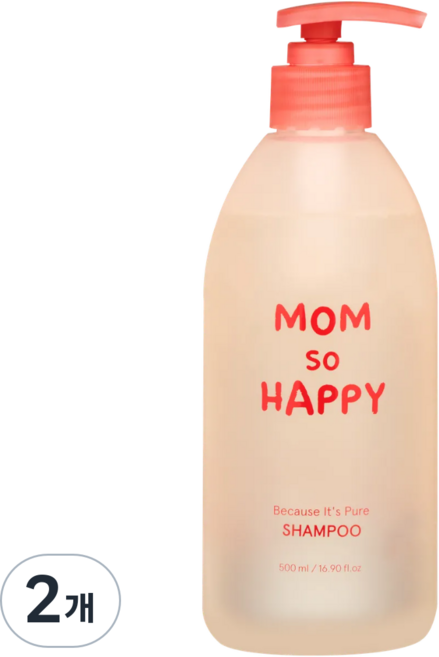 맘쏘해피 비커즈 잇츠 퓨어 임산부 샴푸, 2개, 500ml