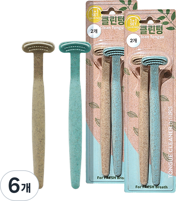 클린텅 데일리 혀클리너 입냄새 백태 제거 친환경 1+1, 37g, 6개