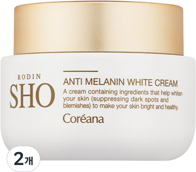 코리아나 로댕쇼 안티 멜라닌 미백크림 기미 순삭 크림 나이아신아마이드 5%, 2개, 50ml