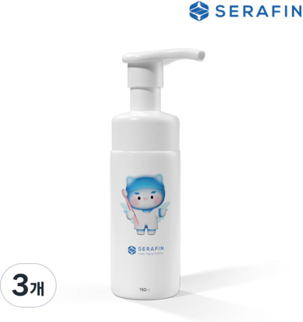 뉴 세라핀포밍 거품치약 교정장치 전용 (민트향), 3개, 150ml