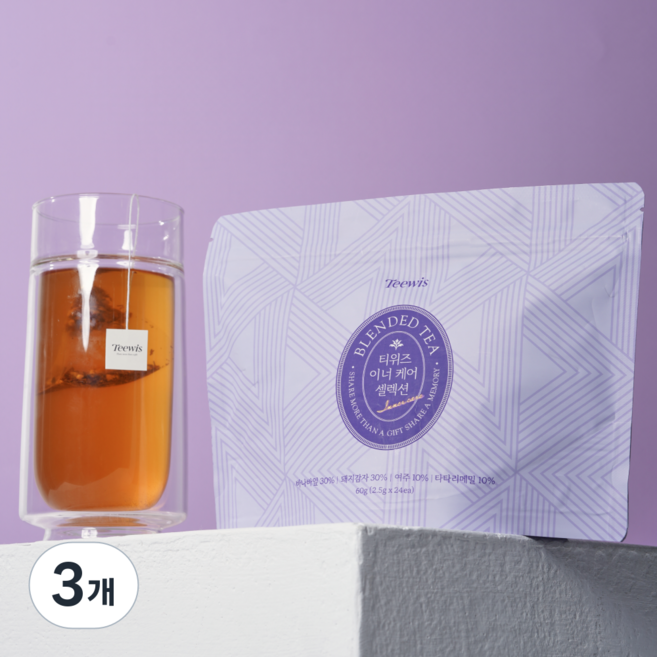 티위즈 돼지감자차 바나바잎 여주 메밀 건강차 당뇨 혈당 케어 블렌딩티, 3개, 24개입, 2.5g