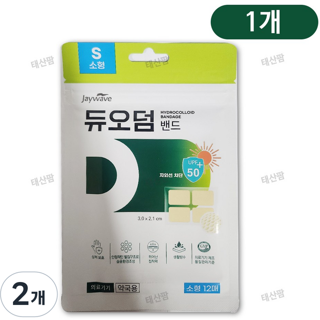 제이웨이브 듀오덤 밴드 소형 12p, 2개