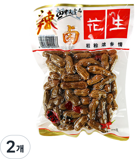 (배터짐) 텐웬파이 중국 매운 땅콩조림 피땅콩 삶은땅콩 맥주안주, 2개