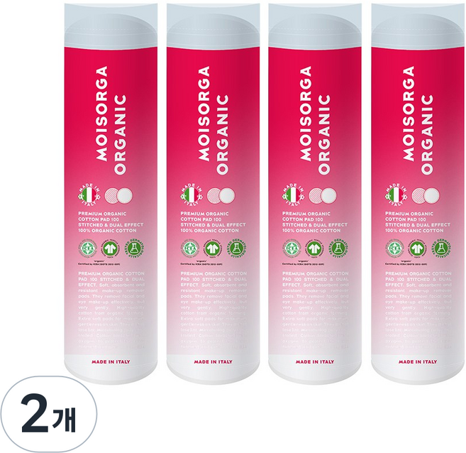 모이스올가 프리미엄 유기농 화장솜, 400매입, 2개