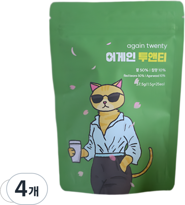 어게인 투앤티 호박 팥 우엉 워터밸런스 블렌드티 하루를 가볍게 하는 차, 4개, 1.5g, 25개입