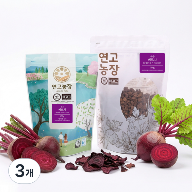 연고농장 수제 볶은 비트차, 250g, 1개입, 3개