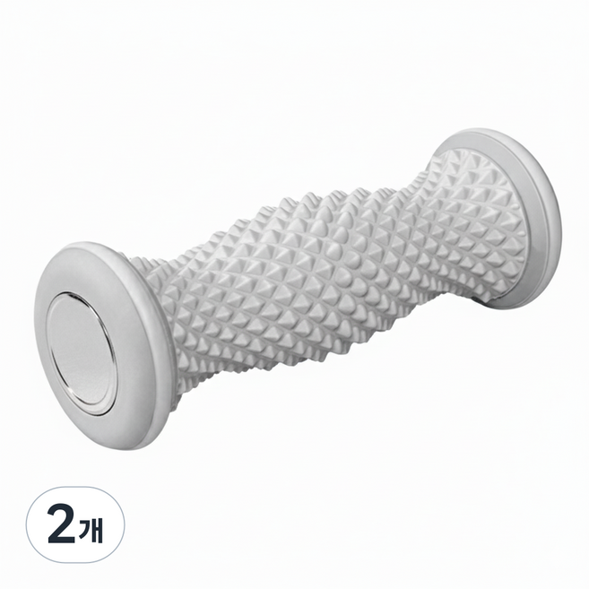 라이언문 족저근막염 마사지 발바닥 지압 종아리 돌돌이 발 마사지기 풋 롤러, 그레이, 2개