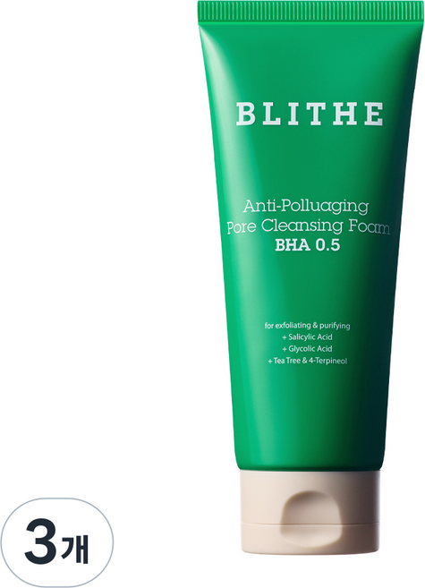 블라이드 바하성분 트러블진정 여드름기능성 클렌징폼 150ml 여드름 순삭폼 생크림 클렌저, 3개