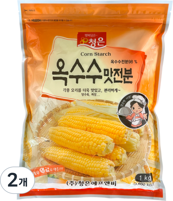 청은 옥수수전분, 1kg, 2개