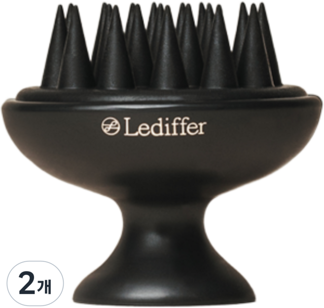 르디퍼 샴푸브러쉬 실리콘 딥클렌징 두피 마사지 케어, 2개, 블랙