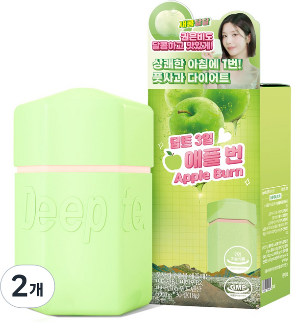 딥트 3일 애플 번 600mg, 2박스, 30정