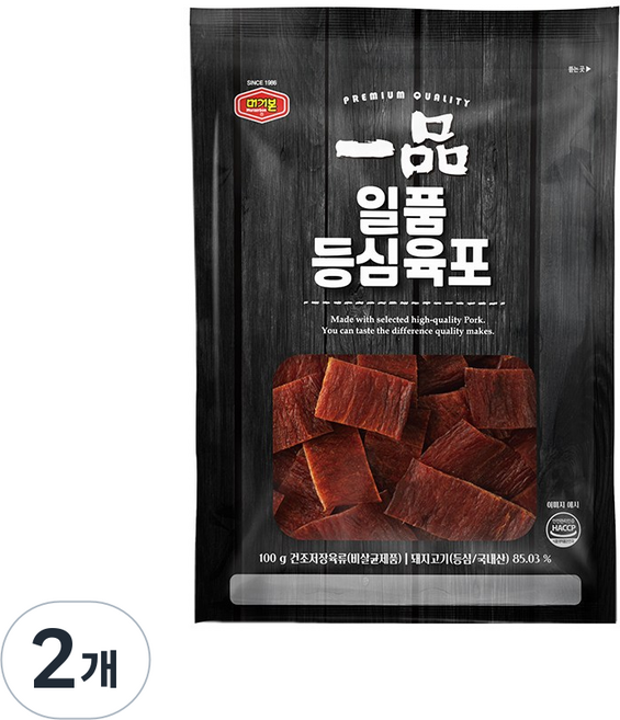 일품 등심육포, 2개, 100g
