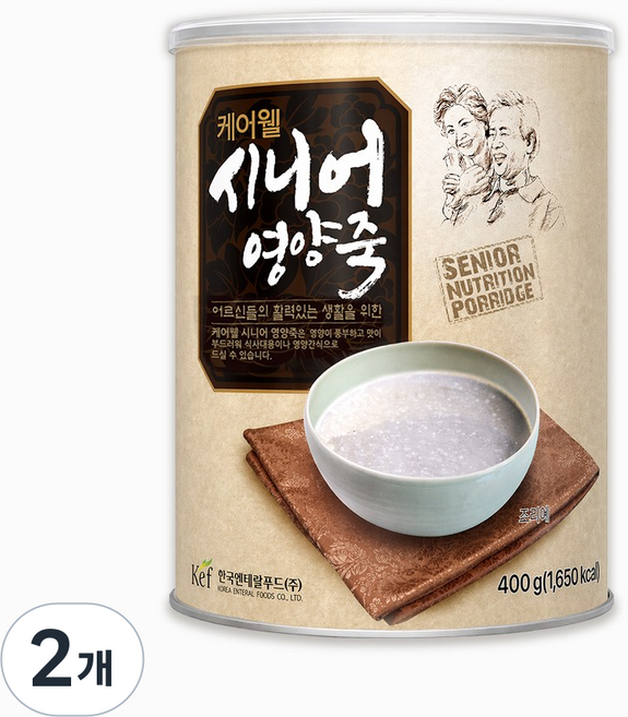 케어웰 시니어영양죽(캔), 400g, 2개