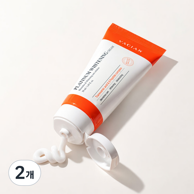 바시앙 트라넥삼산 화이트닝 기미크림 50ml (톤업크림 색소침착/잡티제거/미백), 2개, 50g