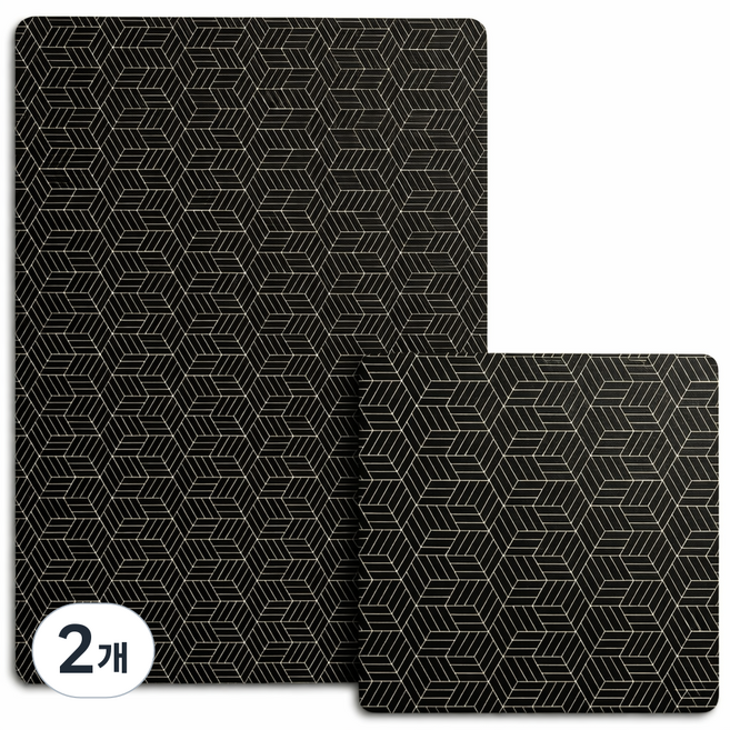 온위크 길이조절 인덕션 보호매트 풀커버, 2개, 블랙