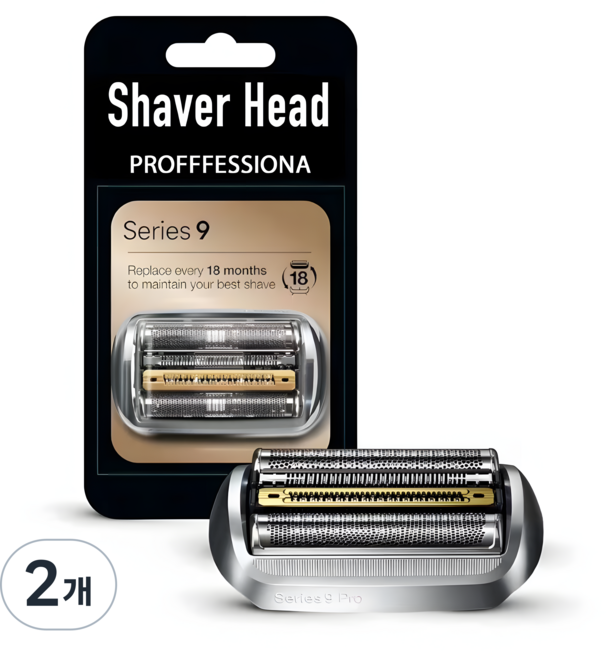 어썸케이 브라운 9 시리즈 프로 면도기 날망 92S 92B 94M 96M 호환용, 2개, 94M(실버)