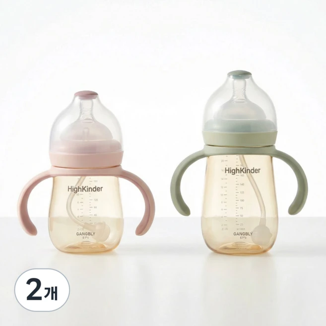 강블리라이프 하이킨더 멀티젖병, 세이지그린, 210ml, 2개 - 쿠팡