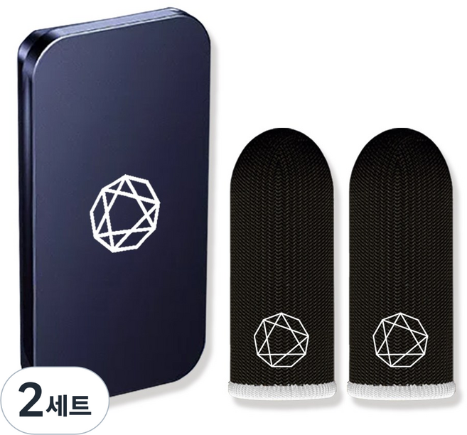 어썸컨셉 스마트폰 하이엔드 게이밍 터치 골무 모바일, 2세트, 블랙