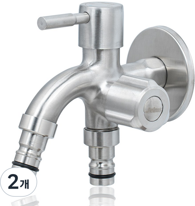 클린 스텐 양갈래 세탁기 수도꼭지, 2개