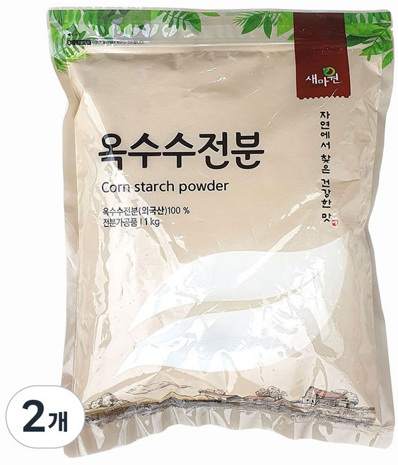 새마원 소연 NON GMO 옥수수전분 100프로 콘스타치, 1kg, 2개