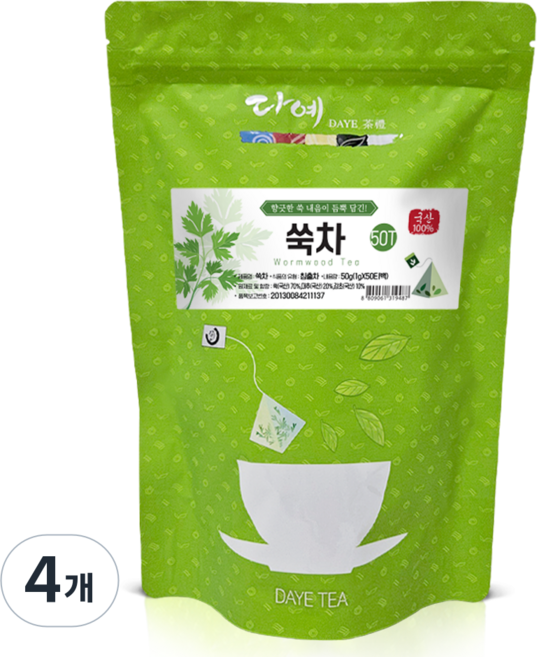 다예 쑥차 삼각티백, 1g, 50개입, 4개