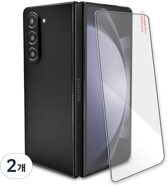 갤럭시 폴드 6 호환 퍼펙트 클리어 강화유리 액정보호필름, 고투명, 2개