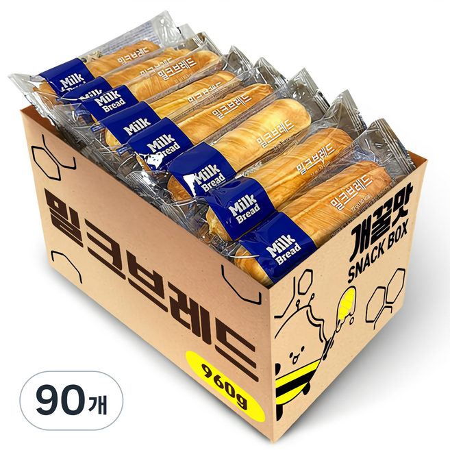 대용량 천원빵 밀크브레드 간편아침식사 회사간식, 90개, 32g
