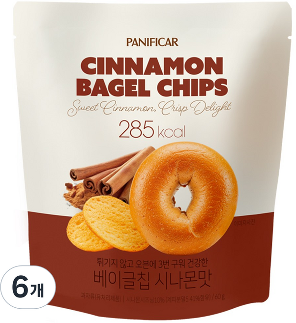 모두의식탁 시나몬 베이글칩, 6개, 60g