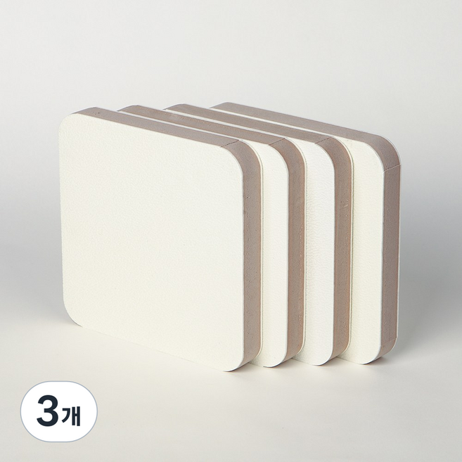 제이디 헬스기구 소음방지 충격흡수 미니 쿠션매트 (4p) 고밀도 EVA 조각매트, 아이보리, 3개