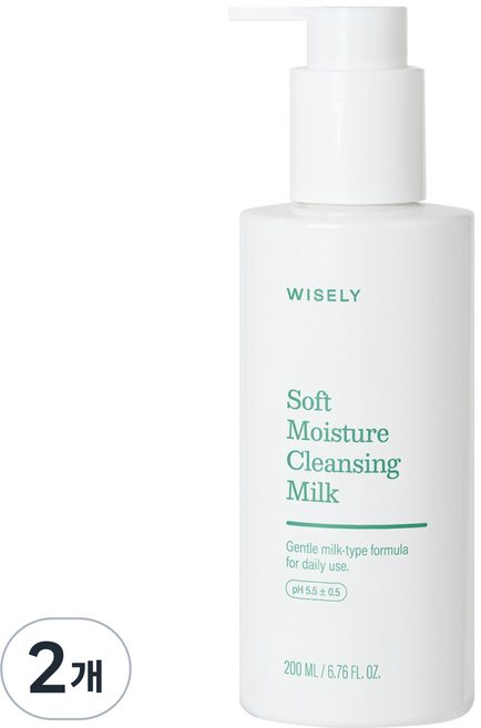 와이즐리 소프트 모이스처 클렌징 밀크, 2개, 200ml