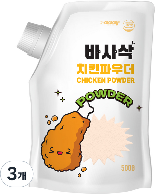 아이엠소스 바사삭 치킨 파우더 튀김가루, 3개, 500g