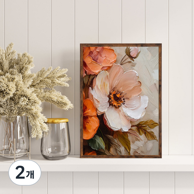 인테리어 액자 프레임 결혼식 인증서 자격증 사진액자 탁상용, 2개, 월넛