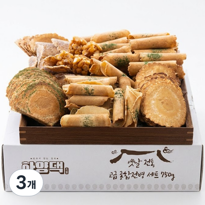 하양댁 장인 전통 종합 전병세트, 3개, 750g