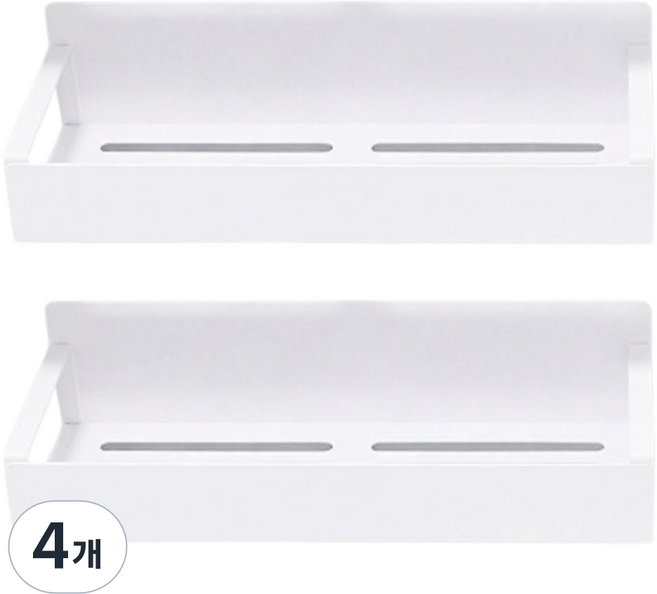 루미윤 자석 수납함 현관문 냉장고 세탁기 자석선반, 4개, 화이트