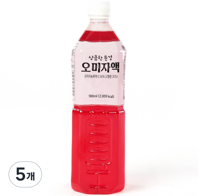 카페전용 문경 오미자액 대용량, 980ml, 5개, 1개입