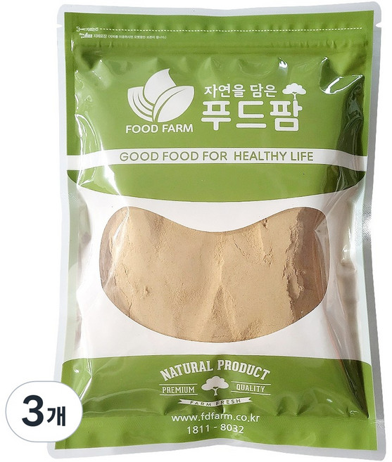 푸드팜 맥주효모 분말, 3개, 500g