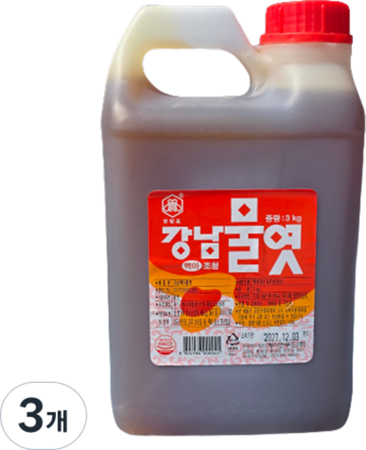 강남식품 강남 맥아 물엿, 3kg, 3개