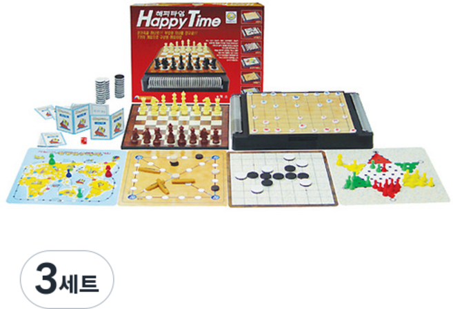 한립토이스 해피타임 7가지 보드게임(체스 장기 윷놀이 등), 3세트