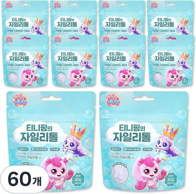 새콤달콤 캐치티니핑 티니핑의 자일리톨, 60개, 40g