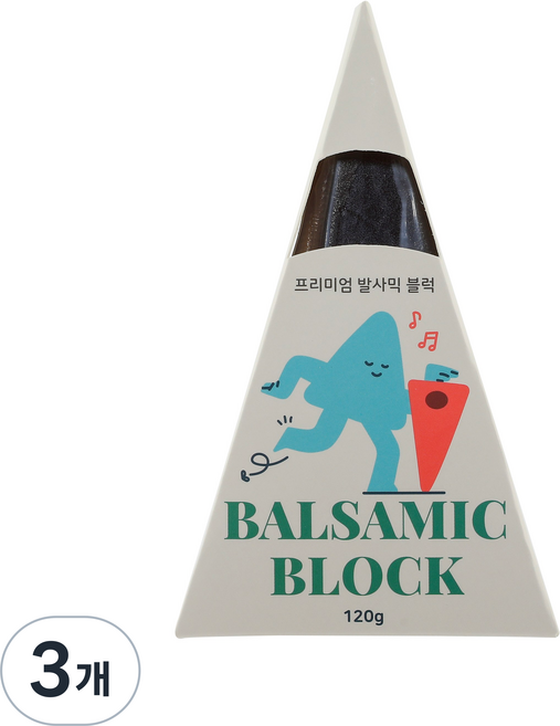 고체발사믹 발사믹블럭 갈아먹는 발사믹식초, 3개, 120ml