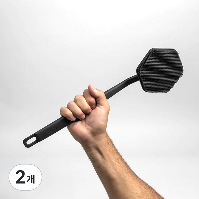 툴레트리스 실리콘 백 스크럽 브러쉬/바디브러쉬/샤워솔/목욕솔/바디브러시/때타올/샤워타올, 2개, 1개입