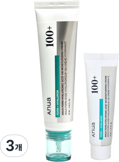 아누아 PDRN 히알루론산 100 수분크림60ml+30ml기획세트, 3개, 90ml